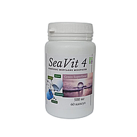 SeaVit 4, комплекс морських мінералів для щитоподібної залози, 500 мг  (60 капсул)