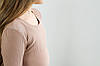 Кофта для дівчинки тканина трикотаж 'мустанг' в широкий рубчик колір капучіно (116-164), фото 5