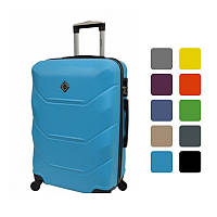 Валіза дорожня Bonro 2019 ABS велика 92 л обертові колеса кодовий замок для поїздок R_8104 Блакитна