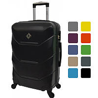 Валіза дорожня Bonro 2019 ABS велика 92 л обертові колеса кодовий замок для поїздок R_8104 Чорна