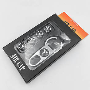 Захисні ковпачки на ніпеля TESLA (Тесла) c брелоком Хром, фото 3