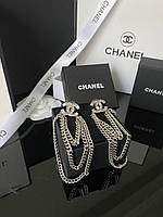 Брендові сережки Шанель/Chanel, посріблення