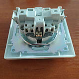 Розетка електрична одинарна із заземленням LEMANSO Сакура біла LMR1021, фото 10