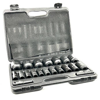Набір головок до гайковерта LEX 1/2" 10-38 MM 20шт, фото 1