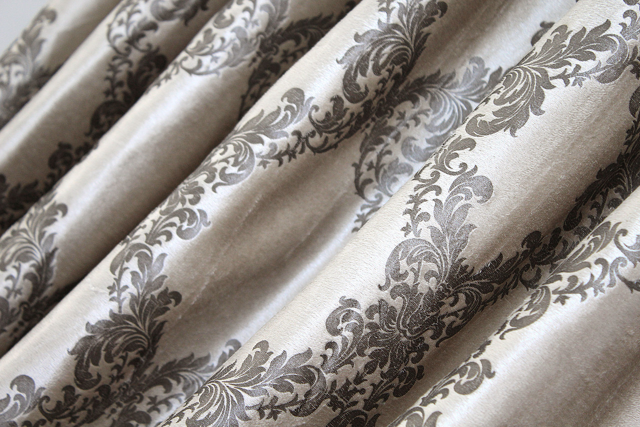 Шторна тканина оксамит (бархат), колекція "Корона М". Колір какао. Код 894ш, фото 1