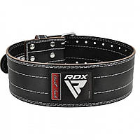 Пояс для тяжелой атлетики RDX Leather Black/White L (3282_403002)