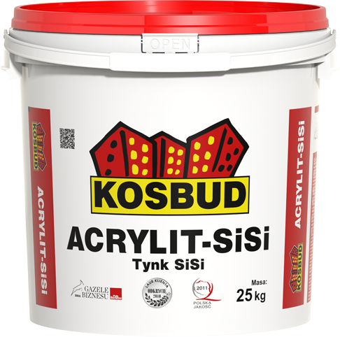 СИЛІКАТНО-СИЛІКОНОВА штукатурка ACRYLIT SISI (баранчик,світла база), 25 кг