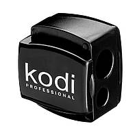 Точилка для косметических карандашей (черная глянцевая, с двумя лезвиями) Kodi 20061319