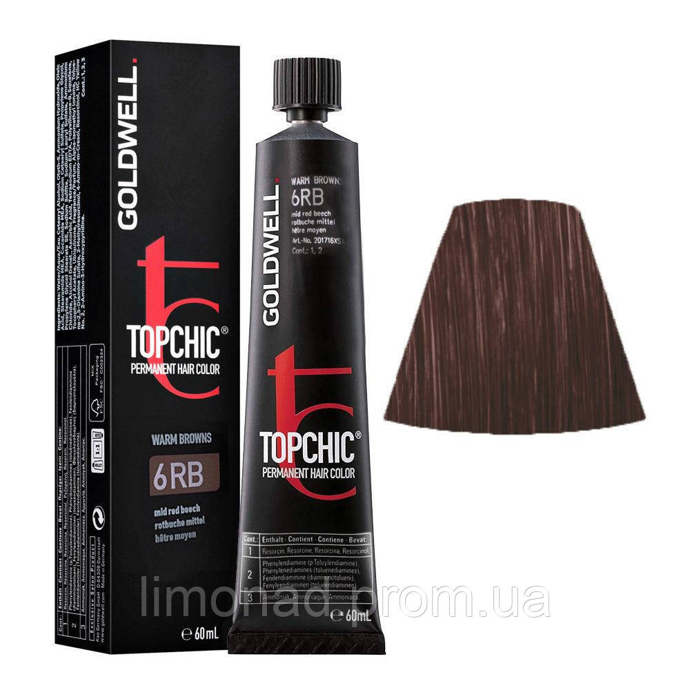 Устойчивая краска Goldwell Topchic 6RB 60 мл - фото 1 - id-p1759122333