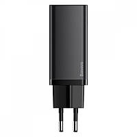 МЗП Baseus GaN2 Lite Quick Charger 65W (1 Type-C + 1 USB) black