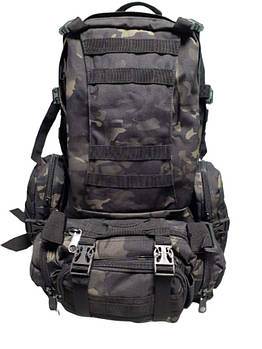 Рюкзак тактичний із підсумками BTMF 55 л Темний мультикам