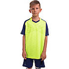 Форма футбольна дитяча Zelart Lingo 8601B розмір 2XS зріст 135-145 см Neon Green-Deep Blue, фото 2