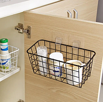 Підвісна полиця на стіну з липучками 290х120х130 мм Чорний