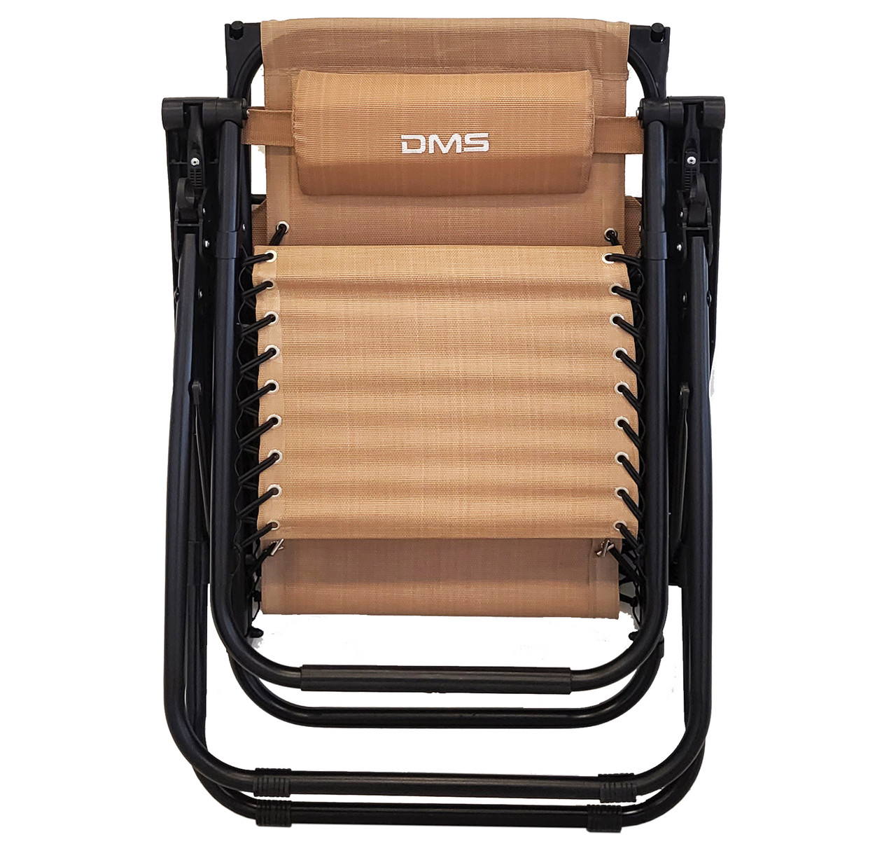 Раскладное садовое кресло лежак шезлонг с навесом на природу дачу террасу для сада DMS GLS-120B Dark beige - фото 6 - id-p1800358357