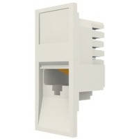 Розетковий модуль Molex Euromod 50х25/1xRJ45/M1 прямий/UTP/PowerCat 5e White