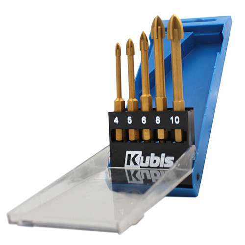 Набір свердл по склу, кераміці, мармуру 5 шт Kubis 07-01-2005