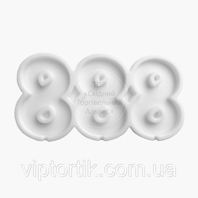 Силіконова форма для льодяників — Цифра 8 — 6х3,5 см, фото 1