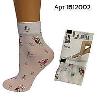 Капроновые носки 50 Den для девочек Day Mod арт 1512002 Белые розы
