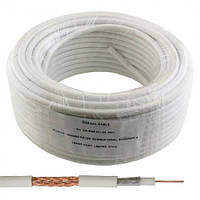 Кабель коаксіальний RG-6 EUROSAT (CF604SТ) (48%), білий, 25м