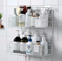 Полиця у ванну та на кухню підвісна з гачками M 260х130х425 см