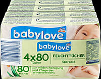 Babylove dm Серветки вологі (4х80 шт)