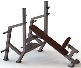Лавка для жиму під кутом вгору з додатковими стійками SiverSport SVS-104.1