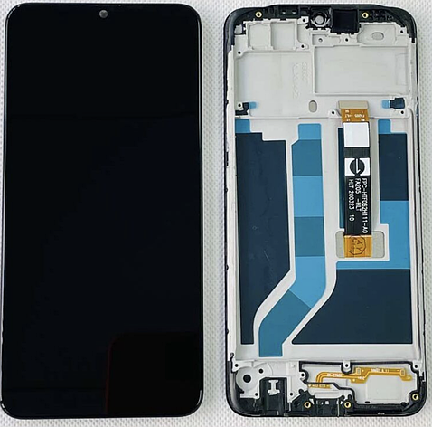 Дисплей (екран) для Oppo A12/A12s + тачскрин, чорний, p/n: 6A01B001AJ000, оригінал (64) з передньою панеллю, фото 1