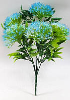 Голубой "багульник" 30см,искусственный куст с шаровидными цветами