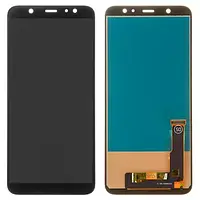 Дисплей для Samsung A605 Dual Galaxy A6+ (2018), чорний, з регулюванням яскравості, без рамки, (TFT)