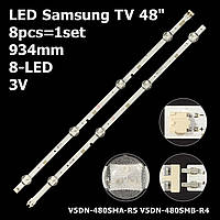 LED подсветка Samsung TV 48" V5DN-480SMA-R5 V5DN-480SMB-R4 BN96-37296A BN96-37297A 8pcs=1set