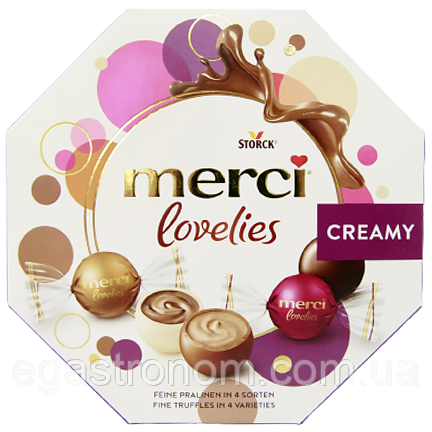 Цукерки кремові Мерсі Merci creamy 185g 7шт/ящ (Код: 00-00013968)