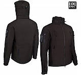 Куртка тактична 101INC SOFTSHELL Black, фото 7