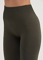 Лосини в рубчик пуш-ап Giulia Leggings Rib чорного кольору S/M L/XL, фото 7