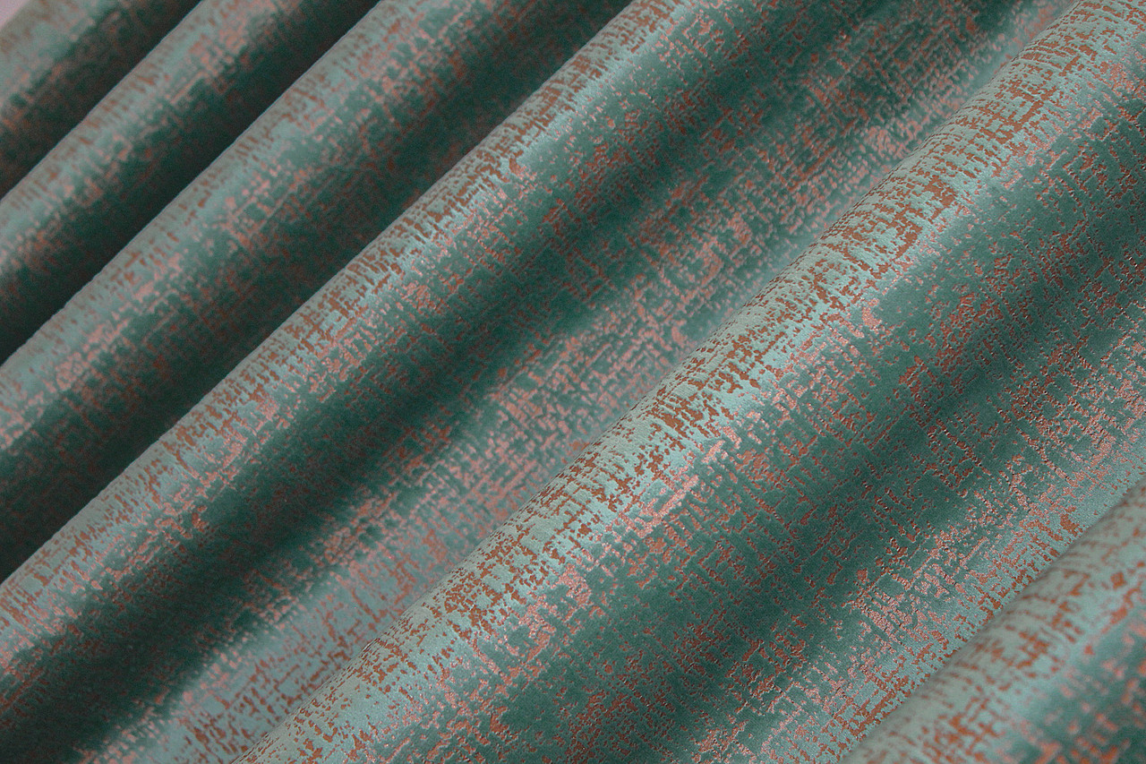 Шторна тканина оксамит (бархат), висота 2,8м. Колір нефритовий. Код 880ш, фото 1