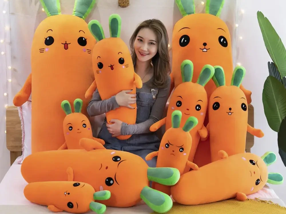 М'яка іграшка Морковка  подушка висота 70,90,110,130 см, фото 1