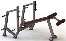 Лавка для жиму під кутом вниз з додатковими стійками SiverSport SVS-106.1