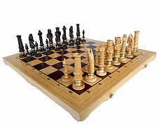 Елітні великі шахи Дубові Роял Люкс З-104 D з різбленими фігурами, фото 2