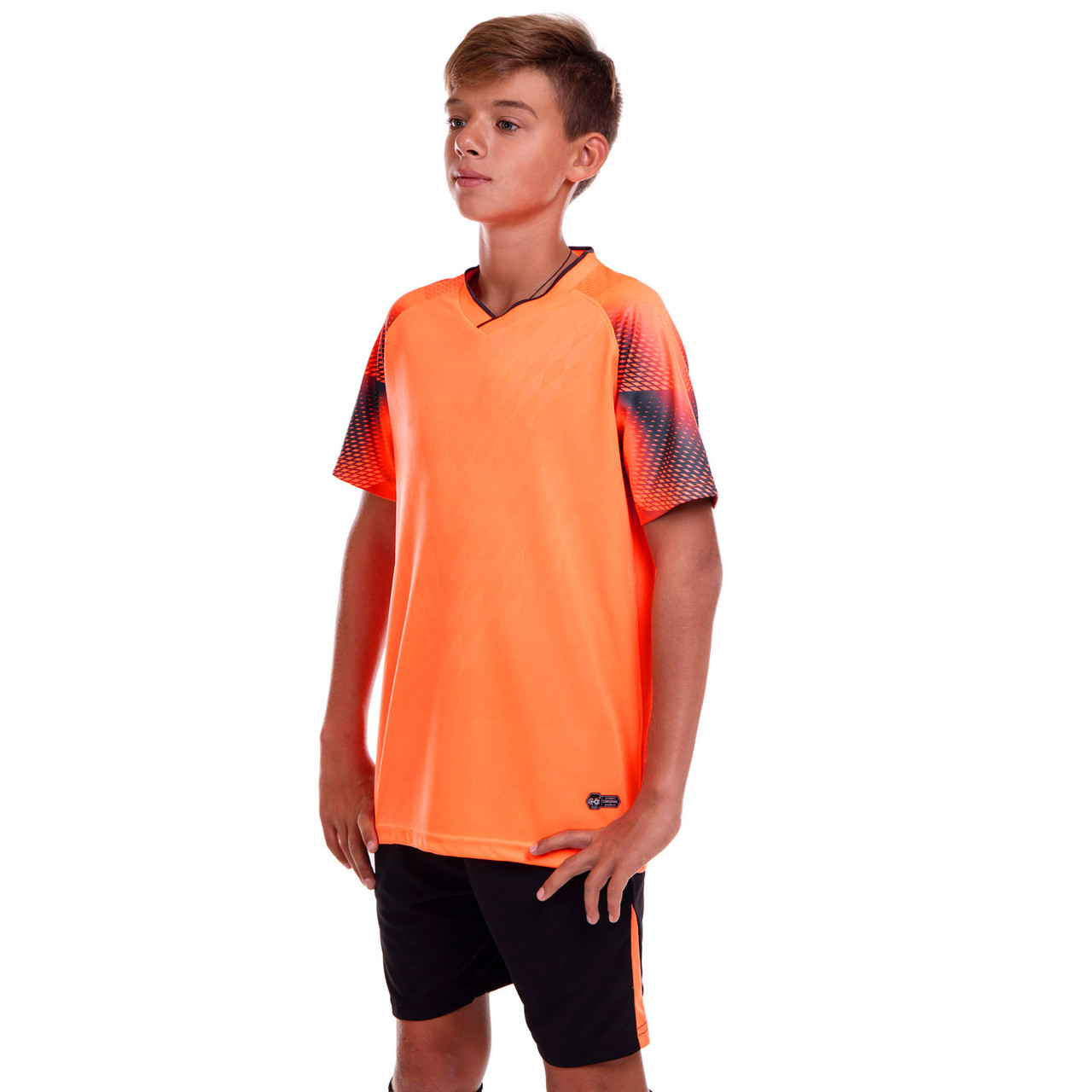 Форма футбольна дитяча Zelart Lingo 8608B розмір S зріст 155-160 см Orange-Black