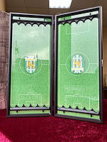 Нарди скляні УФ друк футбольна команда Карпати 61×27×5 см індивідуальний дизайн, фото 2