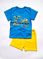 Детский летний комплект для мальчика футболка с печатью и шорты 2,3,4,5,6,7,8 лет 28(98/104)