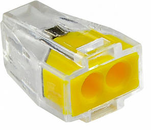 Клемник з'єднувальний АСКО-УКРЕМ CMK-102, 2-провідна безвинтова клема, 200 шт., фото 1