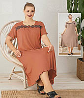 Женская ночная рубашка большого размеров 3XL 58-60 р, длина 110 см, вискоза JOELLE Турция