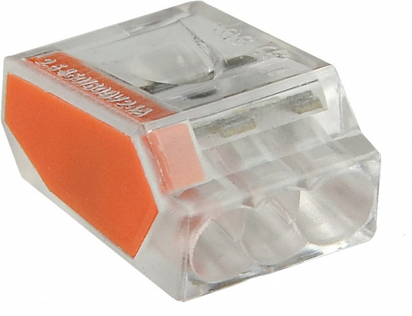 Клемник з'єднувальний АСКО-УКРЕМ CMK-253Х, 3-провідна оранжева клема, 200 шт.