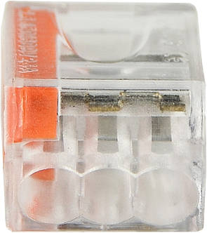 Клемник з'єднувальний АСКО-УКРЕМ CMK-253Х, 3-провідна оранжева клема, 200 шт., фото 3