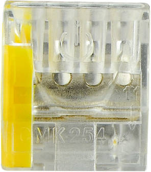 Клемник з'єднувальний АСКО-УКРЕМ CMK-254Х, 4 провідника, жовтий, 2.5 мм², 100 шт., фото 2