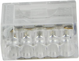 Клемник АСКО-УКРЕМ CMK-255Х сірий, 5-провідний безвинтовий, 100 шт., фото 4