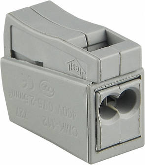 Клемник з'єднувальний АСКО CMK-112, 2-провідна клема для світильників, 24А, 250В, фото 1