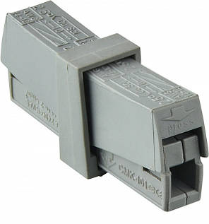 Клемник з'єднувальний АСКО-УКРЕМ CMK-201, 2-провідний безгвинтовий, 24A, сірий, фото 1