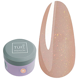 LED/UV гель для нарощення TUFI profi PREMIUM Gel 06 Shine Peach 15 г