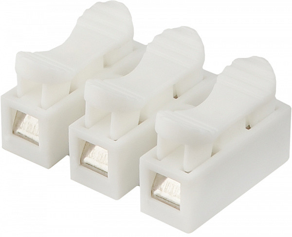 Клемник АСКО-УКРЕМ CMK-823 для кабелю 1,5 мм², 3 контакти, білий, 100 шт.